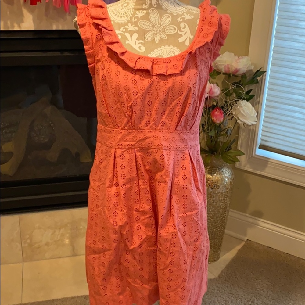 Juicy Couture Coral Eyelet Dress